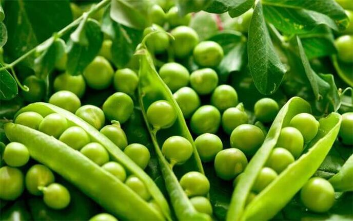 Vous pouvez inclure des pois dans le menu pour la pancréatite